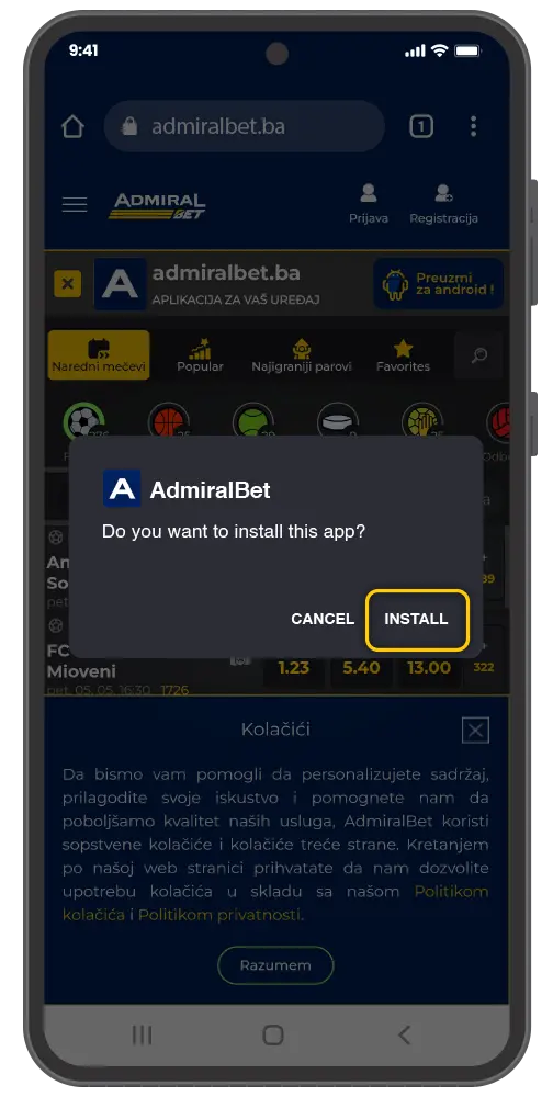 Aplikacja mobilna kasyna online Admiralbet